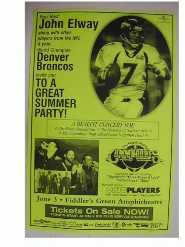 John Elway Promo Handbill Poster Denver Broncos