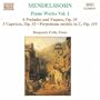 Mendelssohn: Piano Works Vol. 1