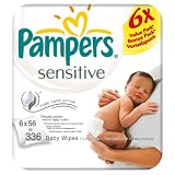 Pampers Sensitive Baby Wipes - 24 x Packs of 56 (1344 Wipes)