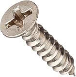 18-8 Stainless Steel Sheet Metal Screw, Plain Finish, 82 degrees Flat Head, Phillips Drive, Type A, #6-18 Thread Size, 5/8" Length (Pack of 100)