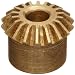 Boston Gear G Series Miter Gear, 1:1 Ratio, 20 Degree Pressure Angle, Straight Miter, Plain Bore, Brass