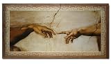 MICHELANGELO Creation of Adam Bild Bilder 114x64 cm
