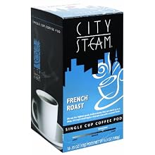 City Steam 17530 French Roast Single Cup Coffee Pods, 18-count