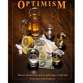 Optimism College Humour Beer Drinking Alcohol Motivational Poster 16 x 20 inches