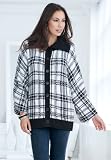 Jessica London Plus Size Buffalo Plaid Cardigan