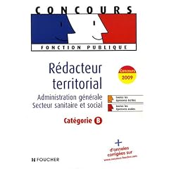 R�dacteur territorial : Cat�gorie B