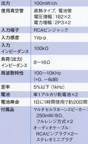 Cover image : 大人の科学 真空管アンプ