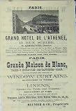 ADVERT GRAND HOTEL PARIS GRANDE MAISON LINENS MEUNIER