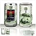 Green Dollar Money $ 100 hundred Benjamins Case Cover for Motorola V8 V9m CDMA RAZR 2 RAZR2 Protective Cell Phone Hard SNAP-ON (optional Belt Clip)