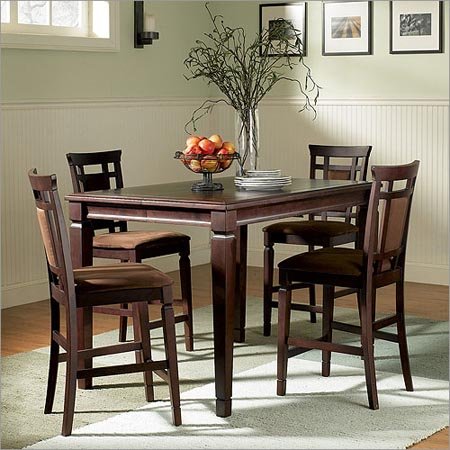 Childrens Toyshop  Kitchen & Housewares : Powell Allspice Gathering Table - 358-441 (Espresso) (36"H x 36"W x 54"D)