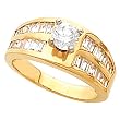 14K Yellow Gold Diamond Engagement Ring - 1.00 Ct.