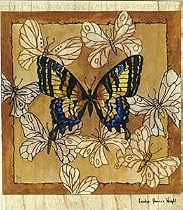 Butterfly Study Wood Mounted Rubber Stamp