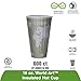 Eco-Products - Compostable, Insulated Hot Cup - 16 oz. Paper Coffee Cup EP-BNHC16-WD (15 Packs of 40)