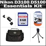 Essentials Accessory Bundle Kit For Nikon D3100 D5100 Digital SLR Camera In ....
