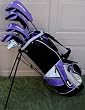 Ladies S5 Complete Golf Club Set Purple Womens Square Drivers, Hybrids, Putter, Bag Lady Golf Clubs