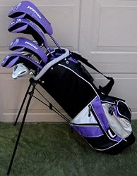 Ladies S5 Complete Golf Club Set Purple Womens Square Drivers, Hybrids, Putter, Bag Lady Golf Clubs