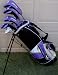Ladies S5 Complete Golf Club Set Purple Womens Square Drivers, Hybrids, Putter, Bag Lady Golf Clubs