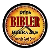 BIBLER beer and ale cerveza wall clock