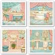 Powder Room Set by Shari Warren 8"x8" Art Print Poster
