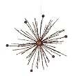 9" Chocolate Brown Glitter Sparkle Starburst Snowflake Christmas Ornament
