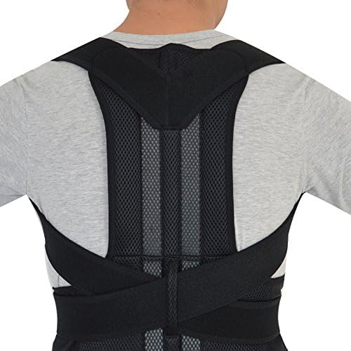 Medical Double New Fully Adjustable Back Brace for Posture Correction and Back Pain Support Lumbar Support Unisex Plus Size 2016 Good Quality Back Support (L)