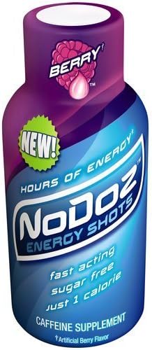NoDoz Energy Shots - Hours of Energy - Berry Flavor - Net Wt. 1.89 FL OZ (56 mL) Each - Pack of 8