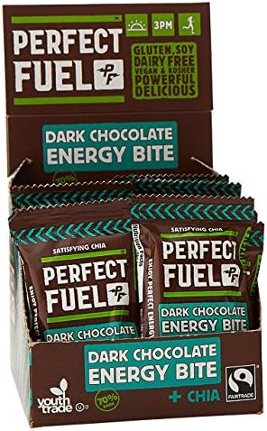 Perfect Fuel Organic and Gluten Free Dark Chocolate + Chia Energy Bites (Box of 20)