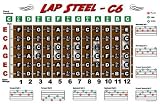 Lap Steel Guitar Fretboard Chart Poster - C6 Tuning - B002P6NVNA