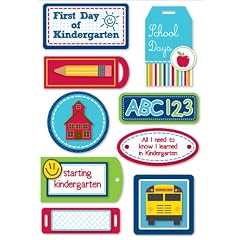 USA Produkt - Back To School 3-D Stickers-1st Day Of Kindergarten