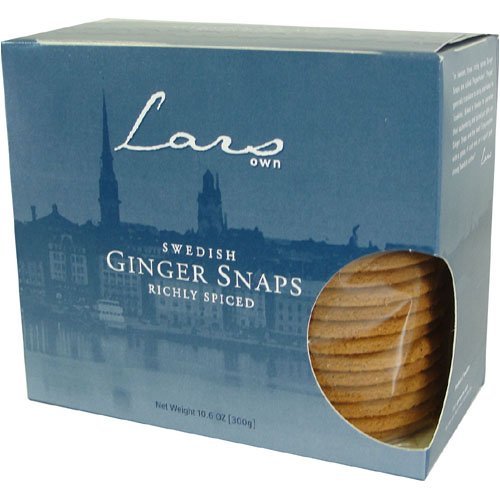 Lars' Own Swedish Ginger Snap Cookies 10.6 oz or 300 gr, Three
