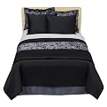 Modern Home Flocked Leaf Bedding Collection