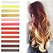 Caramel Blonde Ombre Hair Dye Set of 12 | Honey Blonde Red Ombre Hair Set | MAROON Color Temporary Vibrant Hair Dye | with Shades of White, Yellow, Red, Orange & Brown | Pastel Set of 12 Temporary Vibrant Hair Dye | Color your Hair Caramel Brown Ombre in seconds with temporary HairChalk by HairChalkCo