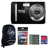 Vivitar Vivicam V8018 8.1MP Black Digital Camera Plus 4GB Accessory Kit