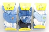 Goldbug Newborn Booties ~ 0 to 3 Months ~ Assorted Colors and Patterns (3 Pairs)