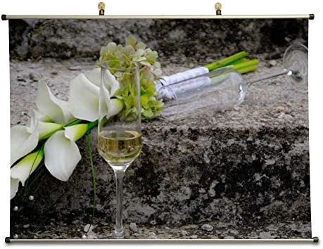 HAPPY HONEYMOON - Canvas Wall Scroll Poster (24x16 inches)