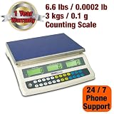 Prime Scales 6.6lbs / 0.0002lb Counting Scale with 10 Pre-sets Memory | Check Weighing