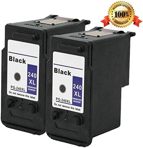 E-MALL® Remanufactured Black Ink Cartridge Replacement for Canon PG-240XL Compatible With PIXMA MG2120 PIXMA MG2220 PIXMA MG3120 PIXMA MG3122 PIXMA MG3220 PIXMA MG3222 PIXMA MG4120 PIXMA MG4220 PIXMA MG3520 PIXMA MX372 PIXMA MX392 PIXMA MX432 PIXMA MX439 PIXMA MX452 PIXMA MX459 PIXMA MX472 PIXMA MX512 PIXMA MX522 PIXMA MX532 Printer(2 Black)