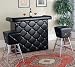 Black Bar Counter Height Table Set with Stool