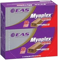 EAS Myoplex Deluxe High Energy Nutrition Bar, Chocolate Chocolate Chip, 3.17 Ounce Bar (Pack of 12)