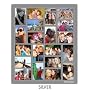 Poster Pocket "SILVER" Custom Picture Photo Collage, 20 Opening, Holds 20 4 X 6 Photos, Flexible Plastic Frame, Album, Wall, Dormroom, Friends, Family, Display, Gallery, Scrapbook, Presentation, 4x6, 6x4, Jumbo, Large, Pictures, Pics, Images, Photos, Collages, Scrap book, No Glass, Safe for Kids, Plastic, Lightweight, Gift, Present, Unique, Photo holder, PosterPocket, PosterPockets, PosterPocket.com, Wedding Favor, Baby shower, graduation, dorm room , apartment, day care, school, sports, prom, formal, mother's day, father's day, memorial, gift, fun, sorority, fraternity, memories