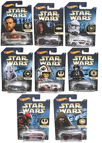 Hot Wheels Star Wars Cars Bundle of 8 Cars