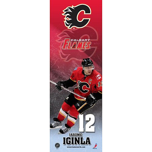 Frameworth Calgary Flames Jarome Iginla 10X30 Plaque