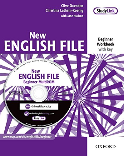 New English File: Workbook with Key and Multirom Pack Beginner Level: Six-Level General English Course for Adults