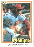 1981 Donruss # 273 Tug McGraw Philadelphia Phillies Baseball Card