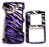 Purple Zebra Strips Snap on Hard Skin Faceplate Phone Shield Cover Case for SAMSUNG COMEBACK T559