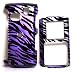 Purple Zebra Strips Snap on Hard Skin Faceplate Phone Shield Cover Case for SAMSUNG COMEBACK T559