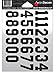 Number Stickers for Helmets (Football, Baseball, Softball, Hockey, Lacrosse, Etc.) 4 Sheets