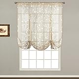 United Curtain Savannah Tie Up Shade, 40 by 63-Inch, Taupe