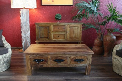Couchtisch,6 Schubladen,Tisch,Holz,Massiv,Bali,120x60cm