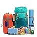 MANSOV Water Resistant Foldable Hiking Backpack Packable Daypack Lightweight Travel Bag (Light Blue, 38L)